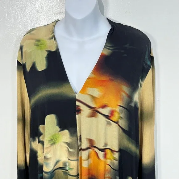 Alembika Manhattan V-Neck Tunic Top Floral Women's Size XL - Picture 3 of 6